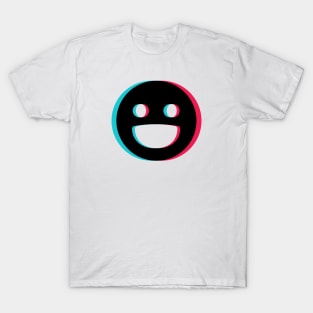 TikTok Smiling emoji smiley Black T-Shirt